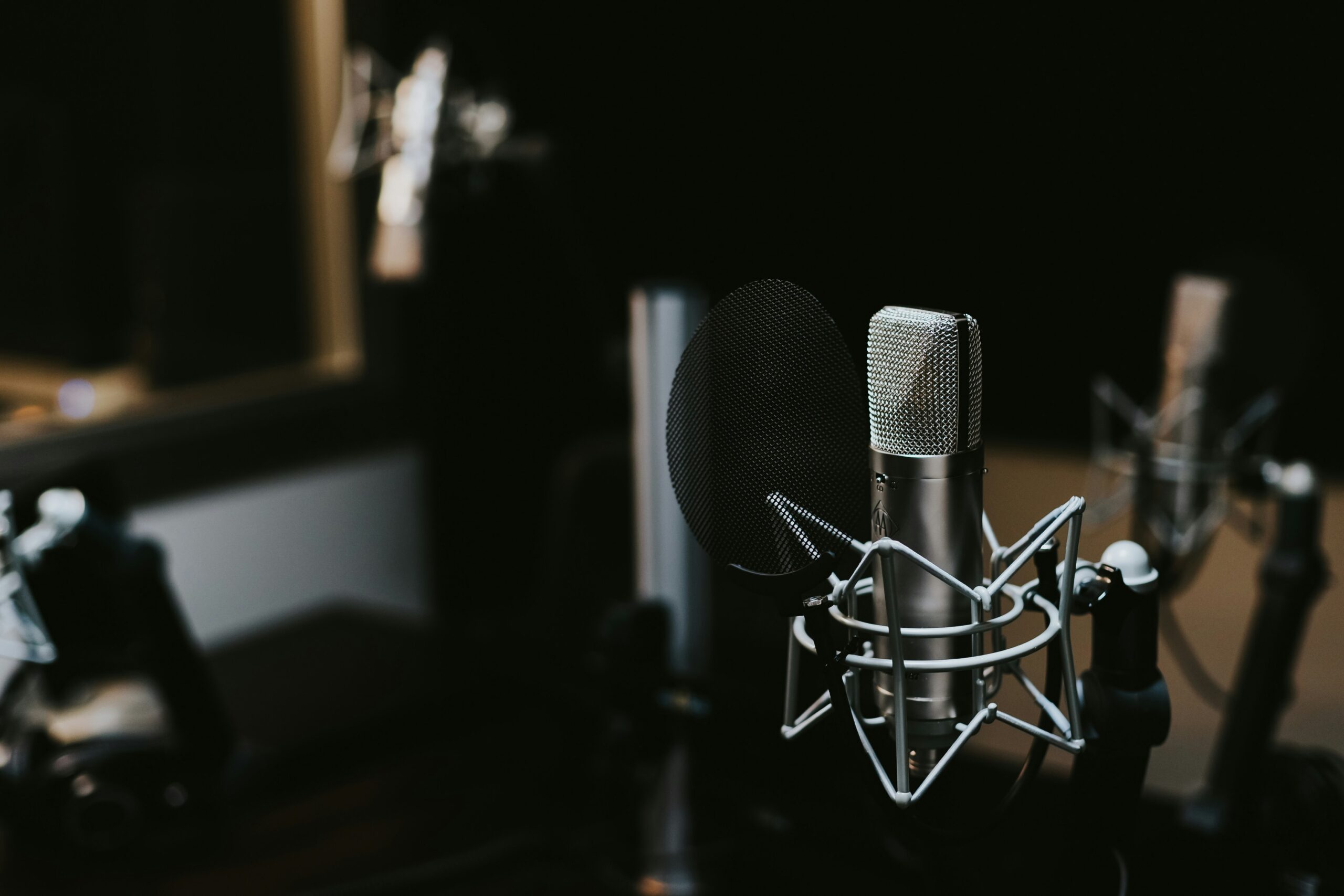 Microphone in a studio